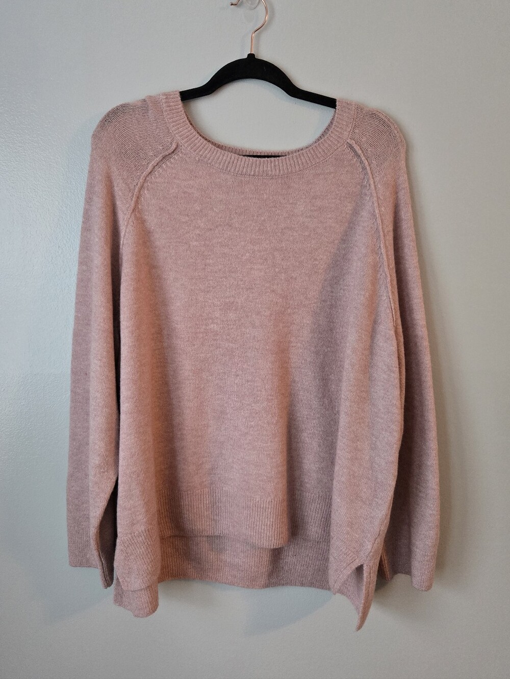 Vince Camuto Blush Pink Crewneck Sweater Plus Size 2X NWT Raglan Sleeve Knit